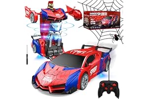 DAOUZL Coche Teledirigido Araña, 2.4GHz Transformación Robot Araña Coche RC con Mando a Distancia, Coche RC Robot 360° Rotación para Niños Cumpleaños Navidad Regalos 3 4 5 6 7 8+ Años