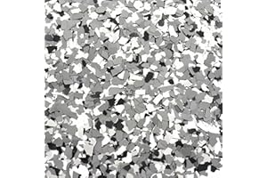 ONTWIE Chips de color decorativos para revestimiento de piso de garaje, pintura epoxi para pared de garaje, pintura interior y exterior de la casa (gris, gris oscuro, gris claro, blanco)