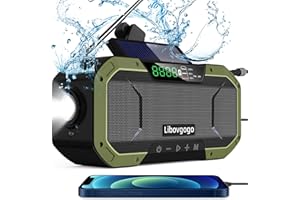 Libovgogo DF-580B Notfall-Radio Tragbares AM/UKW Solar-Kurbelradio mit Taschenlampe LED-Leselampe Solar-Panel 5000mAh Powerbank Outdoor Camping Dynamo-Radio