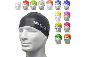 AQASKIN - 1 pcs - Casque de Natation Professionnel en Silicone Pro bi-élastique - Rabais quantités - Piscine, Aquagym, Sports Nautiques - Adultes et Adolescents.