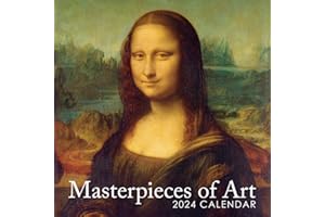 ROCHLI 2024 Masterpieces of Art 12" x 12" Square Hanging Wall Calendar- No Plastic. Daily, Weekly, Monthly 12 Month Planner, Family, Schedule, Agenda, Organiser