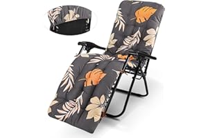Zyncove Liegestuhl Auflage, Lange Liegenauflage170x53 cm, Tragbarel Auflage für Gartenliegen, Ersatz-Schaukstuhl Bank und Liegestuhl (Herbstfallende Blätter)