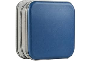 UENTIP étui DVD,Porte-CD d'une capacité de 48,Étui de Rangement en Plastique Rigide pour CD et DVD Capacité CD (48 capacité, Bleu foncé)