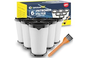 SANAWATEC 6x Filter als Ersatz für AEG CX7 Filter AEG CX7-2 AEG Ergorapido Staubsauger Modelle wie AEF150, staubsauger mit akku für AEG filter CX7-2 & QX8 HEPA-Filter mit 1 Reinigungsbürste, waschbar