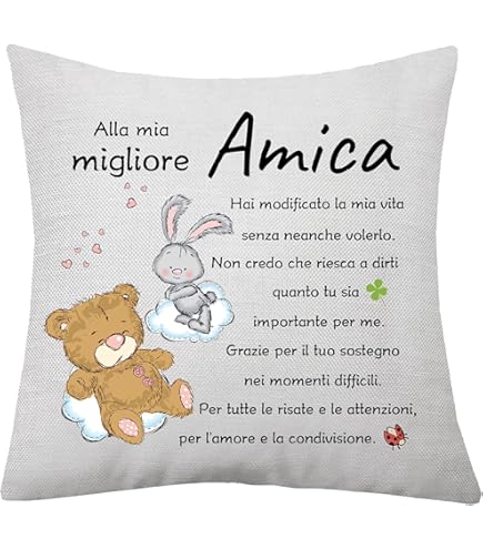 Cuscino Alla Mia Ragazza Con Frase Romantica - Copertura Regalo Per Compleanno, San Valentino, Anniversario - Foto 4