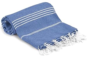 ‎TURQUOISE HOME Turquoise Home - Großes türkisches Pestemal Badetuch Hamamtuch Saunatuch XXL Badetuch 100 x 180 cm Sauna Spa Yoga Strand Picnic dünn und leicht