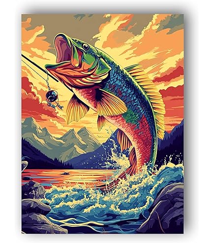 Diamond Painting,Poisson Rouge Kit De Peinture Diamant 5D Diy,Broderie