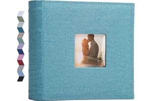 Vienrose Album Foto 10x15 cm, 200 Tasche, Album Fotografico di copertura in lino, per Orizzontali Foto, Matrimonio, Bambin, Famiglia