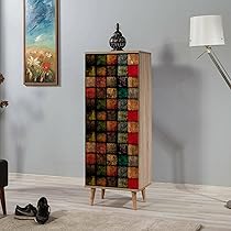 Scarpiera Deimos - Mobile Portascarpe Moderno, 50x38x135 Cm, Design Quercia, Multiuso Per Ingresso - Foto 13