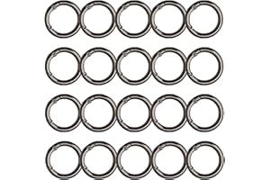 XCSJ 20 Pcs 30mm Mosquetón Redondo Anillo Clip Redondo Clip Resorte Redondo Anillos Resorte Mosquetones Hebillas Resorte Redondas Anillas Llaveros Hebillas Anillo Para Hacer Manualidades (30mm)