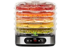 Classe Italy | Séchoir alimentaire, faible consommation d'énergie, 5 ans de garantie italienne, sans BPA, séchoir pour fruits, légumes, viande, poisson, fruits secs, 500 W, 23 litres, acier