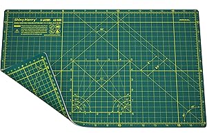 Self Healing Cutting Mat A3, 12" x 18" Fabric Cutting mat Double Sided 5-Ply Craft Cutting Board for Sewing,Crafts,Fabric, Quilting, Scrapbooking Projects, Green/Green-Shiny Merry