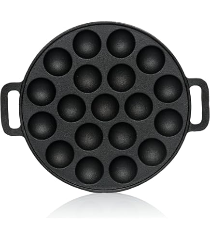 Cabilock Takoyaki Octopus Pan Poêle à Frire En Fonte Pour Crêpes