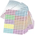 SYOSI Dot Sticker Round Color Coding Label Sticker 10 Assorted Colors Dot Stickers Adhesive Solid Colored Circle Stickers for Inventory Organize File Classification (16500 Pcs) 30 Sheets