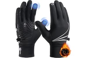 PULIOU Handschuhe Herren Damen Winter Warme Fahrradhandschuhe Winterhandschuhe Fahrrad Handschuhe Sporthandschuhe Laufhandschuhe Touchscreen Winddichte rutschfest Elastisch