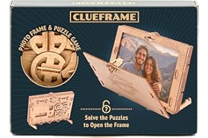 iDventure Clueframe - Secret Picture Frame - 3D Puzzle Box for adults - Personalized anniversary and birthday gift packaging - Escape Room game brain teaser - gadget for men and woman - treasure box