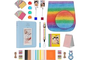 ZUIKAKU 14 in 1 Mini 12 Zubehör Kompatibel mit Fujifilm Instax Mini 12 Sofortbildkamera. (Regenbogen)