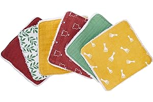 Sophie la girafe - 6 Washable Reusable Fabric Wipes