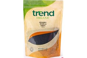 Trend Organic Nigella Seeds Also Knowns as Black Cumin or Kalonji, 500g - Nature's Nutrient Boost with Distinct Savoury Flavour, Vegan, Certified Organic, GMO-Free, No Additives No Preservatives