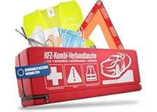 HELDENWERK KFZ Kombitasche (3 in 1) nach aktueller Norm 2023/2024 DIN 13164:2022 (StVO konform) - Inkl. Warndreieck, Warnwest