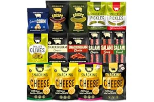 Serious Pig Serious Snack Selection Box with Cheese, Salami, and Pickles (21 Pack)