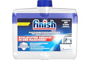 Finish Głęboki środek do czyszczenia maszyn – płynny środek do czyszczenia maszyn przeciwko osadzaniu się kamienia i tłuszczu dla czystej zmywarki – 1 x 250 ml