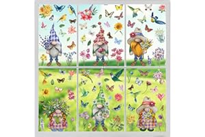 LQTSLFM Adesivi per Finestre Primavera,Fogli Vetrofanie Primavera,Addobbi Sticker,vetrofanie Primavera,per Finestra Vetrina Specchio Fai da Te (colore C)