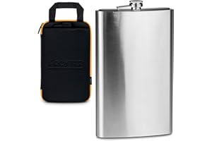 Froster Fiaschetta Grande Deluxe in Extreme Case, Alta Capacità 1,75 l, Acciaio Inossidabile, Regalo per Uomini