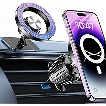 Support Téléphone Voiture Magnétique Lamicall - Ventouse Vide, 24 Aimants N55 - Rotation 360°, Pour IPhone Et Smartphones