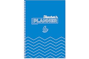 Silvine A4 Teacher's Academic Planner with Durable Hardback Covers and 204 x6 Period Planner Pages, Blue