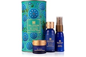 ‎SPA CEYLON SPA CEYLON DE-STRESS Wellness Trio Set mit Duschgel, Body Cream & Aroma Balm, Aromatherapie Geschenkset zur Stresslinderung & Entspannung, vegan & naturbasiert