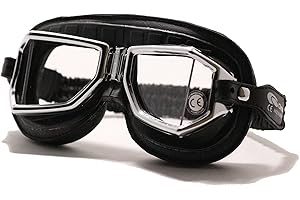 Lunettes de moto Climax 513SNP Peau Génuine Noir CE
