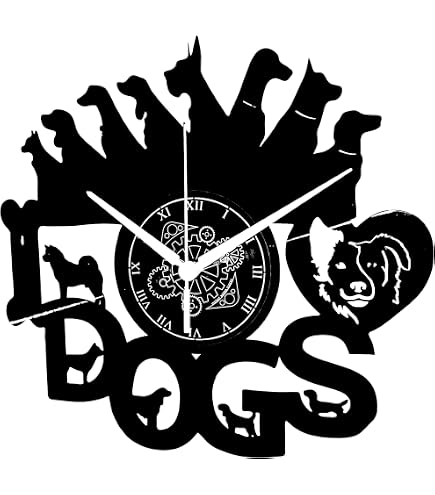 Orologio Da Parete Creativo LOVIVER Con Cane Labrador E Coda Che Oscilla – Acrilico Nero - 2