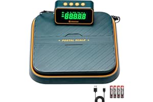 UNIWEIGH Digital Postal Scales for Packages - 86lb/0.1oz Shipping Parcel Scale - Hold and Tare Function, LCD Display, Fold up Holder, Includes Batteries & USB-C Cable