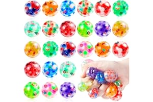 KIDRENFUN Christmas Party Bag Fillers Kids - 24 PCS Stocking Fillers Eve Box Fillers, Stress Ball for Kids Bulk, Class Prizes Mini Fidget Squishy Ball, Xmas Party Favours Boys