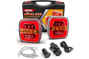 Qiping Wireless Magnetic Trailer Light, 12v LED Uppladdningsbar vattentät trådlös Trailer Light med E-märke, ECE E9 16503 R10-05