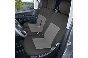 Accesorionline Housses de siège 3 places pour Partner / Berlingo / Proace City / Combo E (modèles Van à partir de 2019) 100 % sur mesure, qualité supérieure
