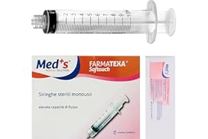 FARMAC-ZABBAN 100 Siringhe monouso sterili da 10 ml attacco LUER LOCK - Siringa sterile senza ago