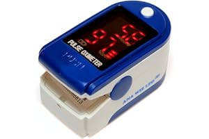 ANA WIZ Pulsiossimetro da dito, con display LED, include custodia, batterie e cordino