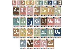 ADDUSTER Bulletin Board Letters - ABC Alphabet Poster Classroom Decorating Set Toddler English Poster Kindergarten Elementary Classroom Nursery Home Wall Decoration (Bohemia)