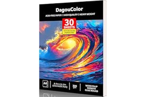 DagouColor Watercolor Paper Pad, 8.5"x11.5", 1 Pack, 30 Sheets, 140lb/300gsm Cold-Pressed Paper, Artist Book for Adults Kids, Painting, Drawing, Mixed Media