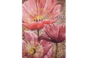 WACYDSD Malen Nach Zahlen Erwachsene, DIY Handgemalt Ölgemälde Kits auf Leinwand Geschenk für Frauen Mama Tochter Weihnachten Geburtstag Home Haus Deko 40 * 50 cm (Pink Three Flowers)