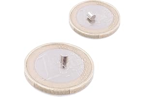 Brudazon | 50 Mini Imanes Discos 3x3mm | N52 Nivel más Fuerte - Los imanes de neodimio Ultra Fuertes | Imán del Poder para la Toma de Modelo, Foto, Pizarra Blanca | Pequeño, Redondo y Extra Fuerte