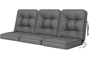 ‎BJIRD Bench Cushion for Garden Furniture, Garden Bench Cushion, Upholstery for Hollywood Swing, Garden Swing Cushions, Seat Cushion for Indoor/Outdoor Use - Grey - 150 cm