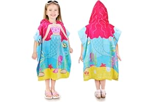 Kato Tirrinia - Toallas Tipo Poncho con Capucha, para niños de 2 a 6 años, absorbentes, Resistentes a la Arena