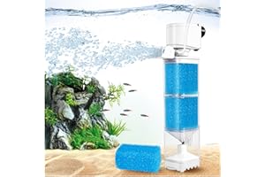 Vehipa Pompe Aquarium 4 en 1 avec Filtration Multicouche, Oxygénation et Générateur de Vagues Réglables, Couche de Séparation des Impuretés pour 80 à 250 litres