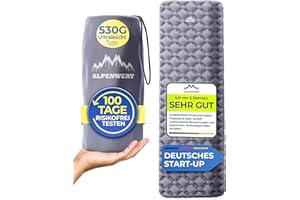 ‎ALPENWERT ALPENWERT® Isomatte Outdoor [Kleines Packmaß & Ultraleicht] Luftmatratze perfekt für Camping, Wandern, Backpacking UVM. - Schlafmatte aufblasbar