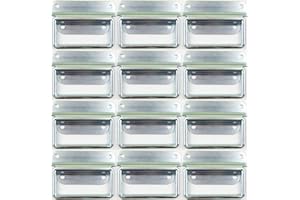 ADAMHALLHARDWARE Adam Hall Hardware 3440 M12 AH - 12er Set Klappgriff / Kistengriff silber 4-Loch zweiteilig