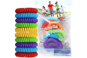 LAUREL & MASON Mosquito Repellent Bracelet 10 Pack, Natural Anti Insect Wristbands for Kids & Adults, Waterproof, Lasts 10 Days, One Size