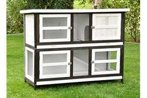 nanook System-Hasenstall Hasenstall Kaninchenstall XXL Meerschweinchenstall Frederik erweiterbar draußen wetterfest 120 x 50 x 104 cm